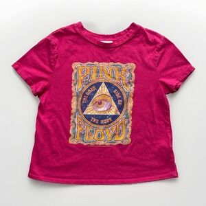 Pink Floyd Dark Side of Moon GB Girls Vintage Style Tee Shirt M Pink Psychedelic